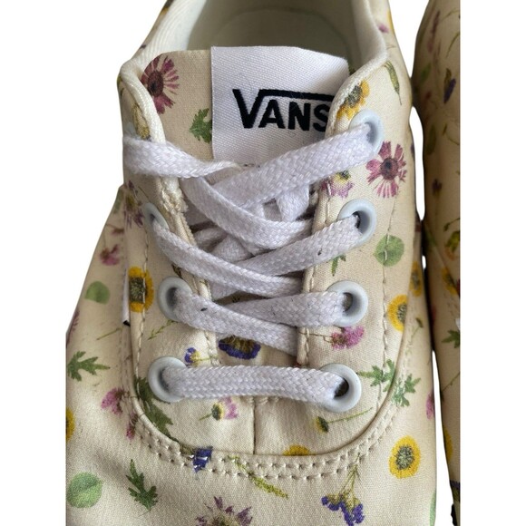 Vans Doheny Pressed Flower Floral Canvas Shoes Women’s Size 8 Cream Multicolor - Picture 3 of 9